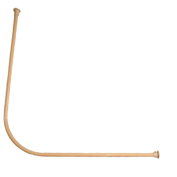 Barral Para Cortina De Baño Curvo Beige