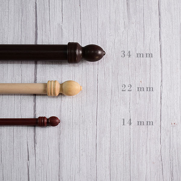Barral De Madera Para Cortina 34 Mm